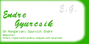 endre gyurcsik business card